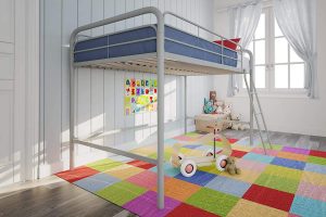 Read more about the article DHP Junior Loft Bed Frame With Ladder, Silver $89.99 @Amazon