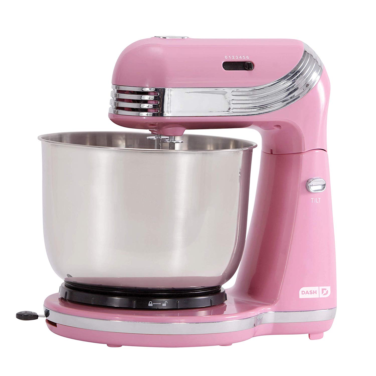 You are currently viewing Dash Stand Mixer (Electric Mixer for Everyday Use): 6 Speed Stand Mixer with 3 qt Stainless Steel Mixing Bowl Pink  $23.55 @Amazon