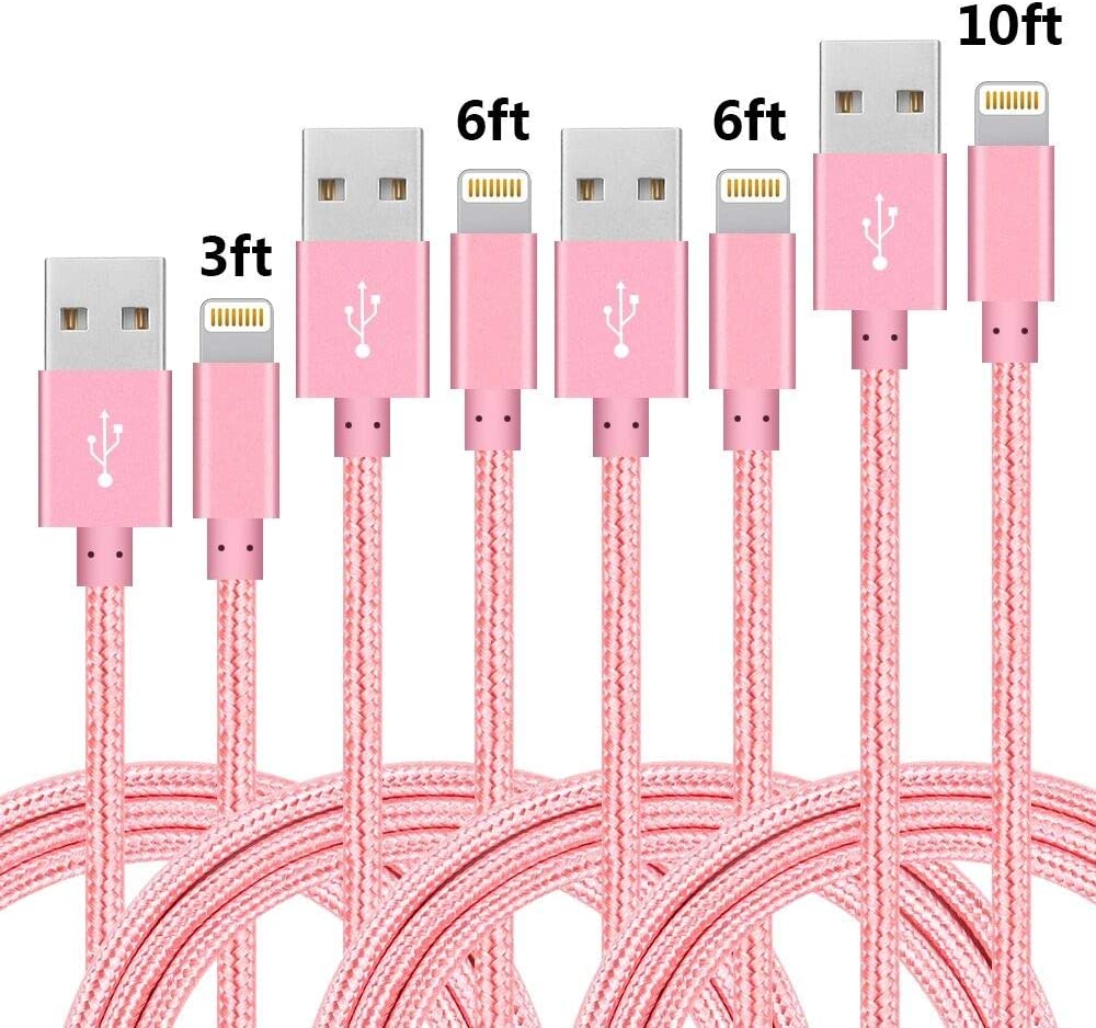 You are currently viewing 4Pack (3ft,6ft,6ft,10ft) Nylon Braided Charging Cord