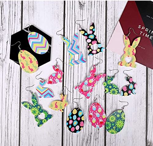 Easter Faux Leather Earrings