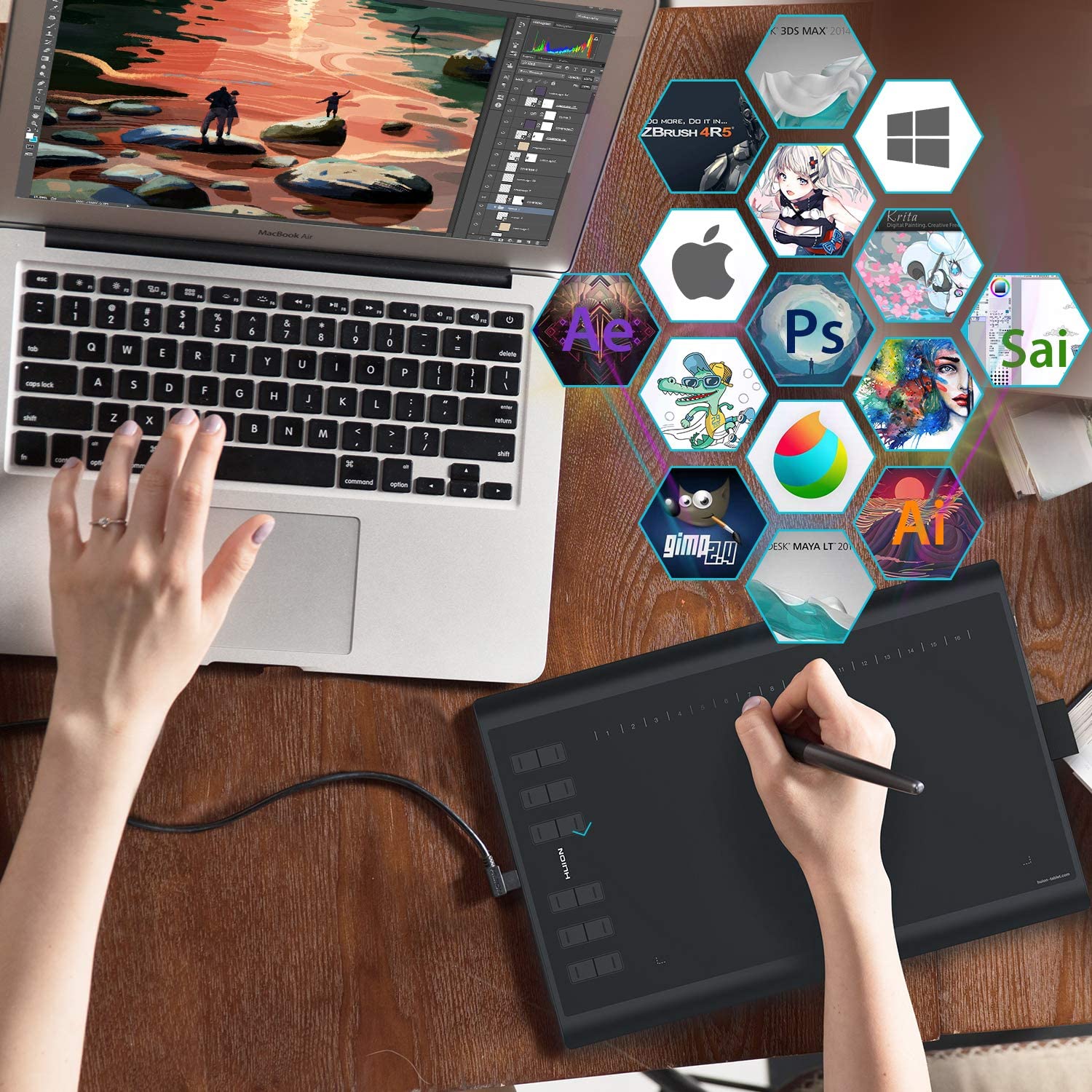 You are currently viewing Save 20% on Huion Inspiroy H1060P Graphics Drawing Tablet @ Amazon