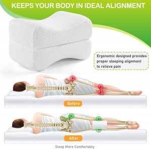 Read more about the article $9.99 after promo code @ Amazon AMERIERGO Adjustable Knee Pillow – Leg Pillows with Layered Design