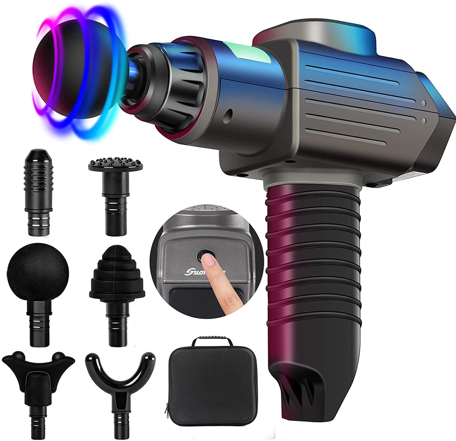 You are currently viewing $39.20 after promo code @ Amazon Massage Gun Deep Tissue,Percussion Electric Massage Gun Portable Handheld Massager with Quiet Motor for athlets,Relieves Muscle Tension with Adjustable Speeds 6 Massage Heads