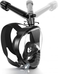 Read more about the article $15.29 after coupon and promo code @ Amazon AXUAN Full Face Snorkel Mask, Upgraded 360° Rotatable Snorkeling Mask with Camera Mount, 180° Panoramic View Dive Mask Anti-Leak Anti-Fog with Safety Breathing System for Adult Youth Kids